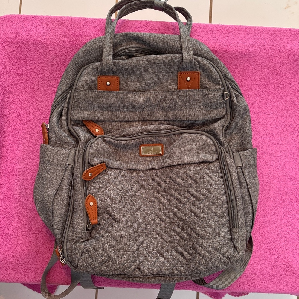 BabbleRoo The Original Diaper Bag in Dark Grey